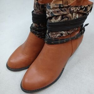Nature Breeze women's sz 10M side zip boots